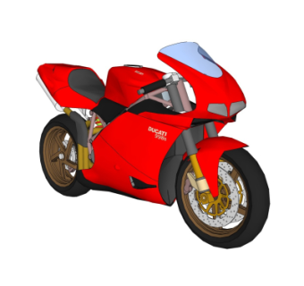 现代摩托车su模型