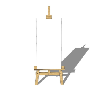 现代美术画板su模型