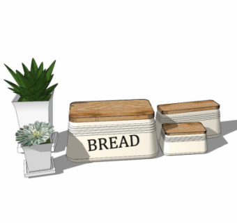 现代摆件su模型