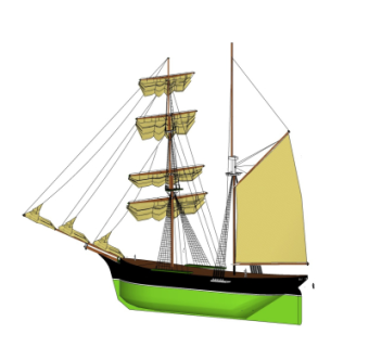 现代帆船su模型