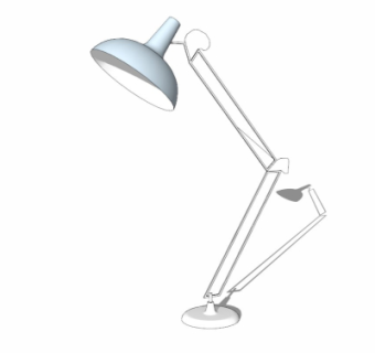 现代台灯su模型