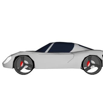 现代跑车su模型