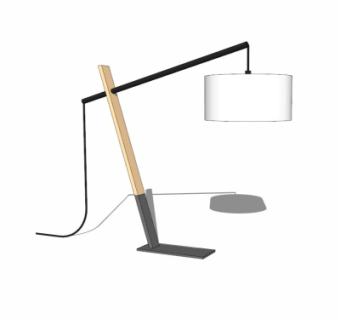 现代台灯su模型