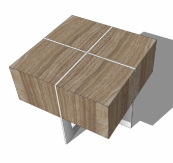 现代实木茶几su模型