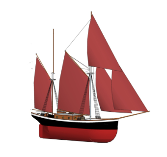 现代帆船su模型