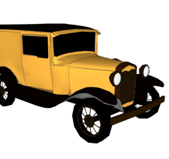 欧式复古汽车su模型