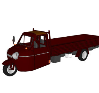 现代电动三轮车su模型