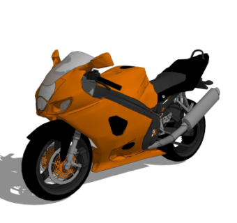 现代摩托车su模型