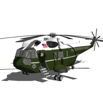 现代直升机su模型