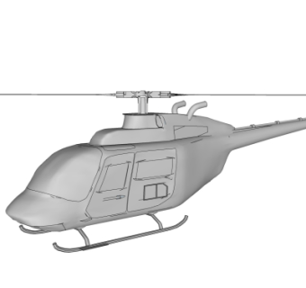 现代直升机su模型