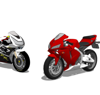 现代摩托车su模型