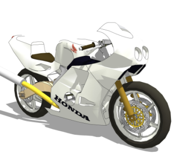 现代摩托车su模型