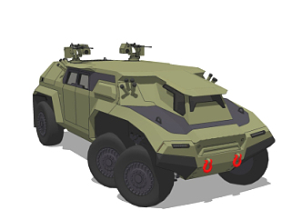 现代军事装甲车su模型