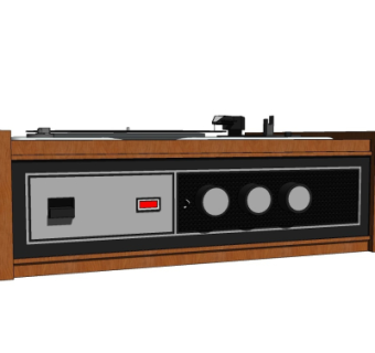 现代复古唱片机su模型