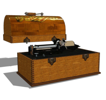 工业风收音机su模型