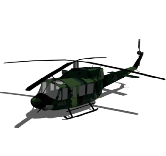 现代直升机su模型
