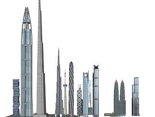 现代高层建筑su模型