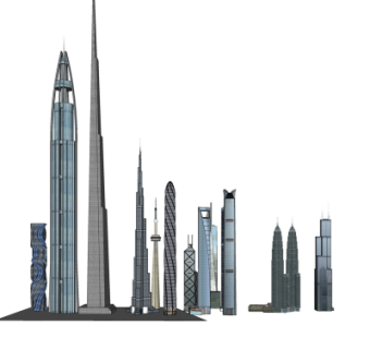 现代高层建筑su模型