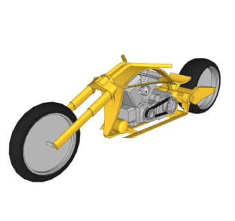 现代摩托车su模型