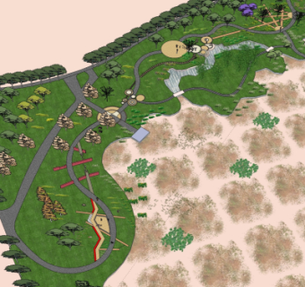 现代公园景观su模型