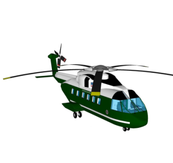 现代直升机su模型