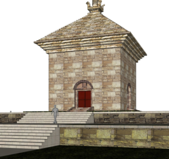 东南亚佛塔su模型