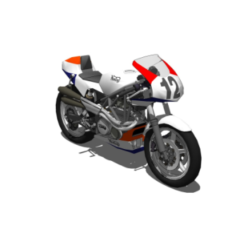 现代摩托车su模型