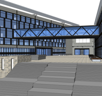 现代写字楼su模型