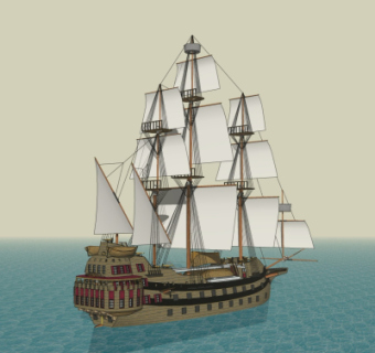 现代帆船su模型