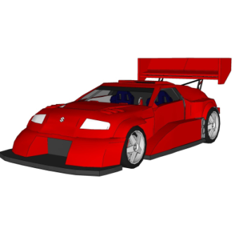 现代跑车su模型