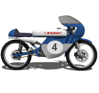 现代摩托车su模型