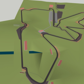现代赛车跑道设计su模型