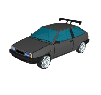 现代汽车su模型