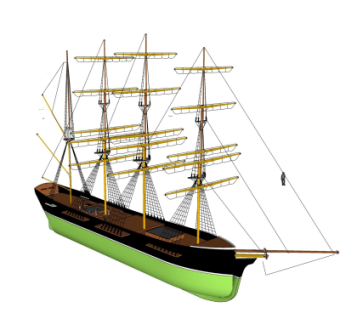 现代帆船su模型