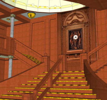 欧式楼梯间su模型