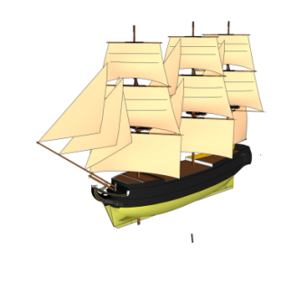 现代帆船su模型