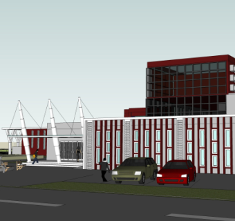 现代图书馆su模型