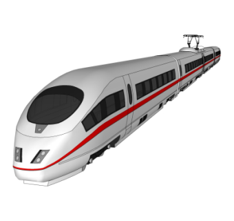 现代有轨动车su模型