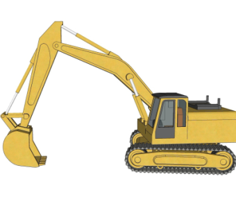 现代挖掘机su模型