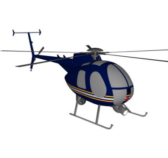 现代直升机su模型