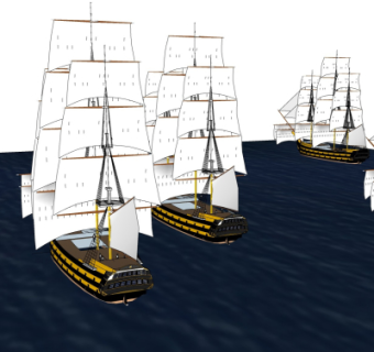 现代帆船su模型