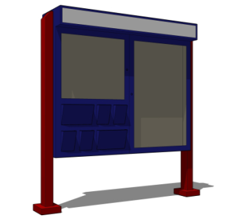 现代展示栏su模型