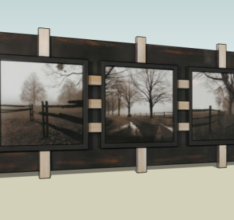 现代公告栏su模型