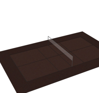现代网球场su模型