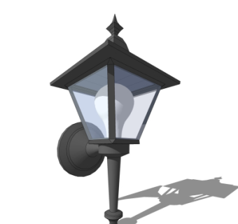 工业风壁灯su模型