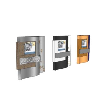 现代广告牌su模型