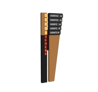 现代指示牌su模型