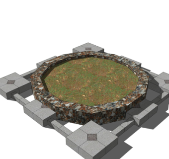 现代树池免费su模型