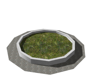 现代树池免费su模型