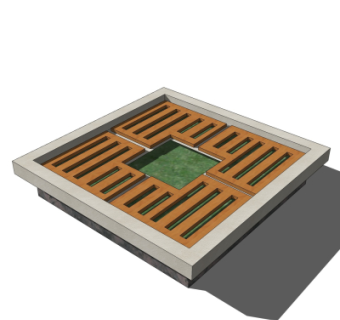 现代树池免费su模型